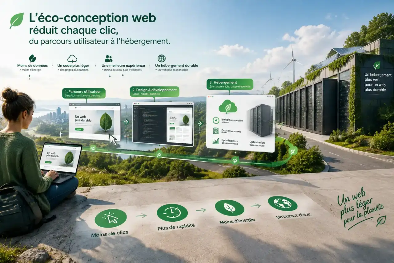 L’éco-conception web réduit chaque clic, du parcours utilisateur à l’hébergement