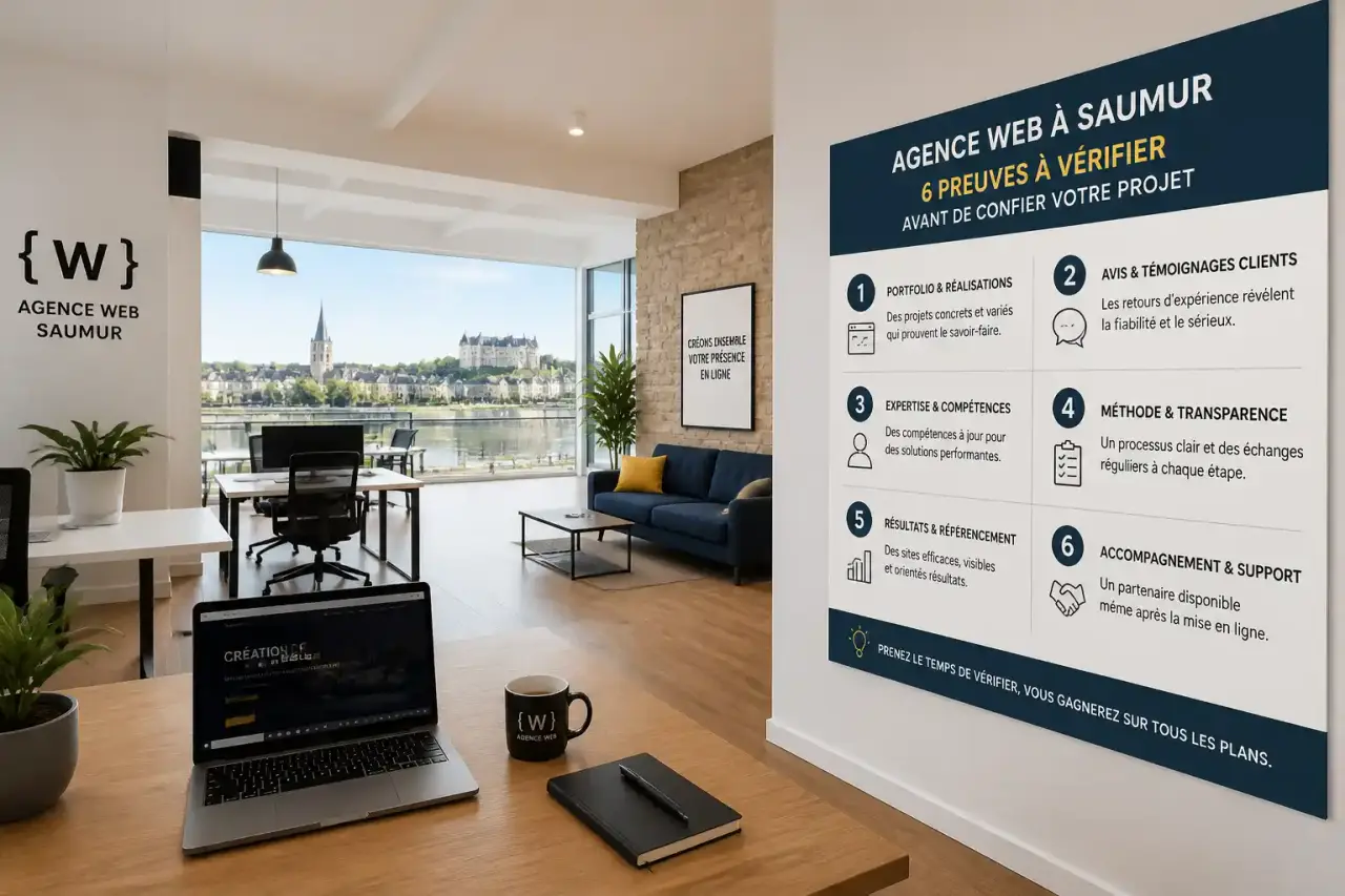 Agence web à Saumur : 6 preuves à vérifier avant de confier votre projet