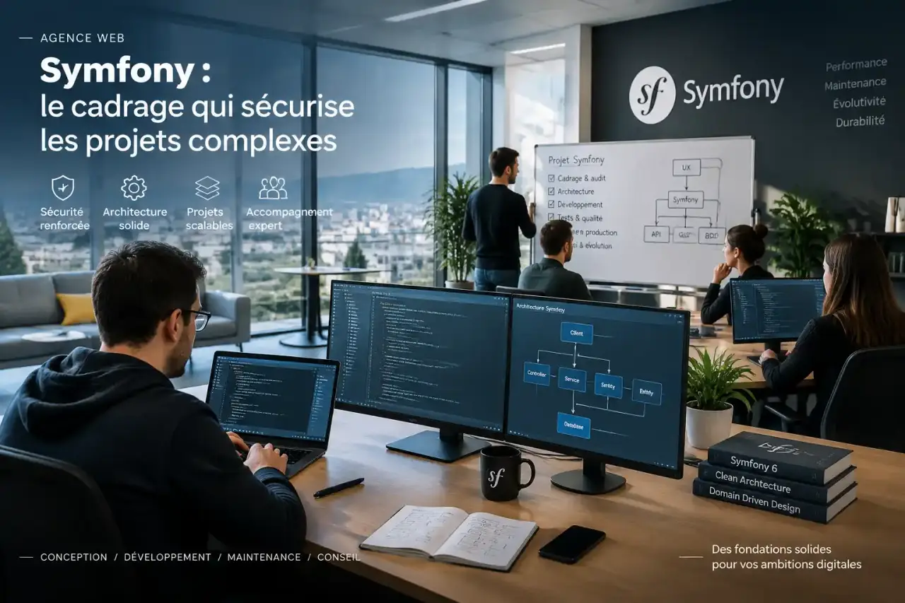Agence web Symfony : le cadrage qui sécurise les projets complexes