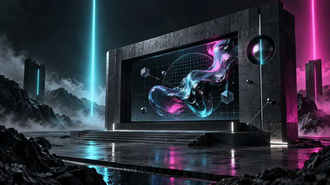 Interface web immersive cyberpunk conçue avec une approche numérique maîtrisée