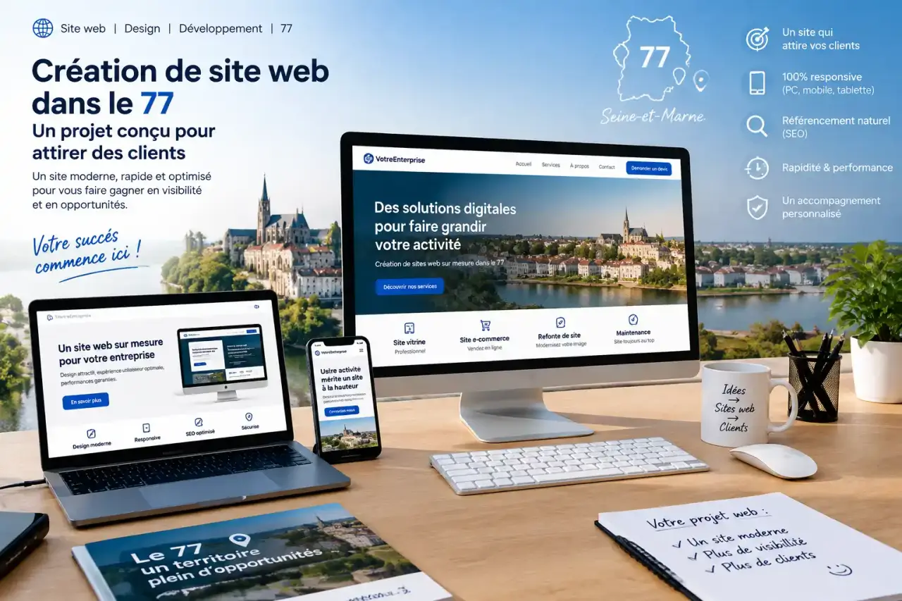 Création de site web dans le 77 : un projet conçu pour attirer des clients