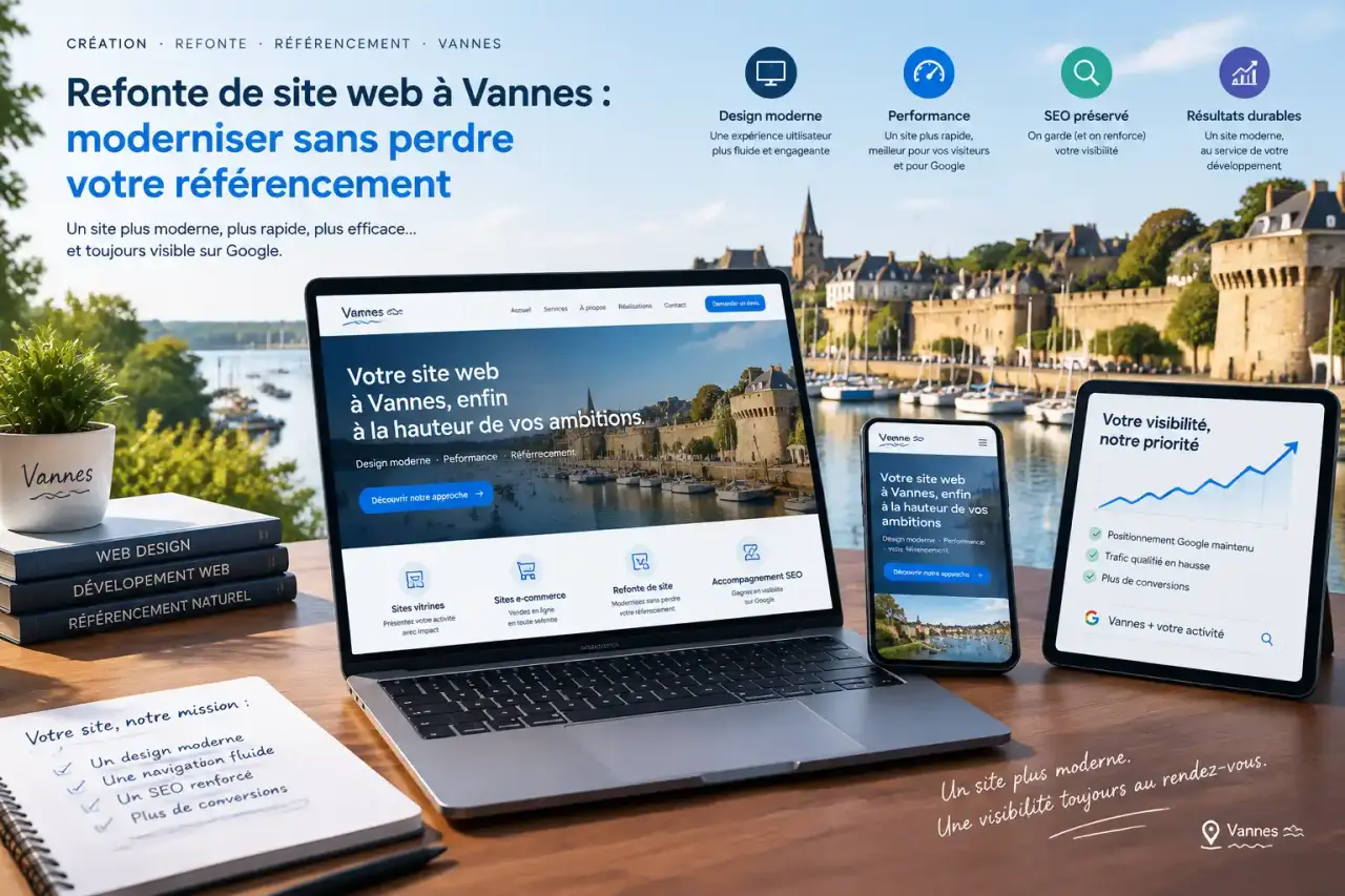 Refonte de site web à Vannes : moderniser sans perdre votre référencement