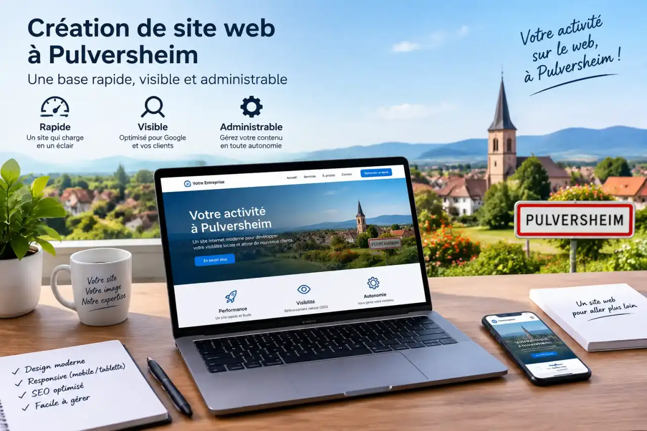Création de site web à Pulversheim : une base rapide, visible et administrable