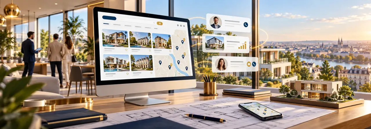 Création de site internet immobilier : un catalogue de biens ou un levier de mandats ?