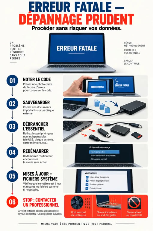Dépannage informatique fatal-error.net : étapes pour diagnostiquer une erreur fatale sur PC